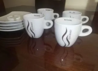 Juego 4 Tazas Café Porcelana NUEVO 