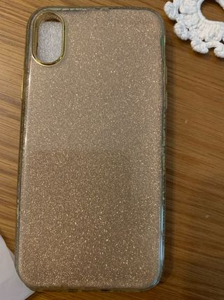 Cover Glitter Oro iPhone X/XS