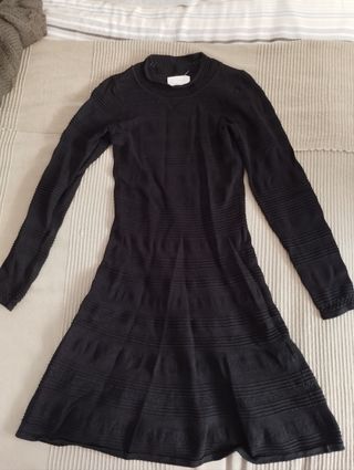 Vestido punto negro talla XS
