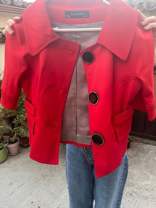 Chaqueta Zara Roja Talla M