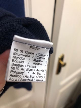 Jersey chico Lacoste azul talla M