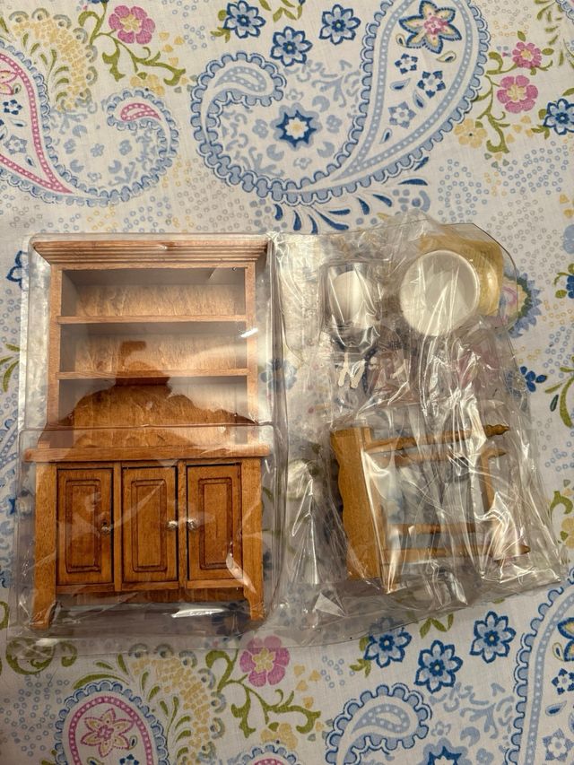 Lote Muebles Miniatura Casa Rústica