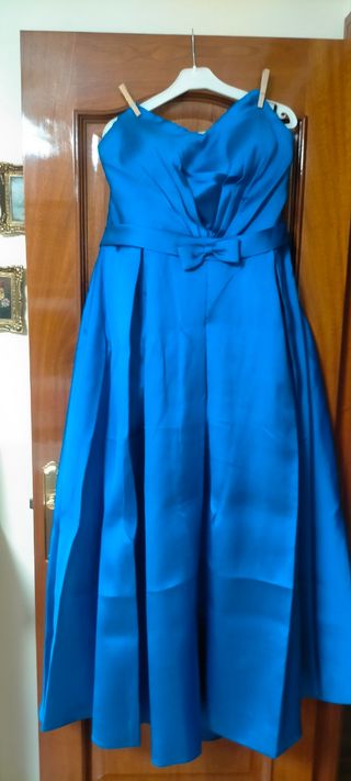 Vestido fiesta/boda estilo princesa azul