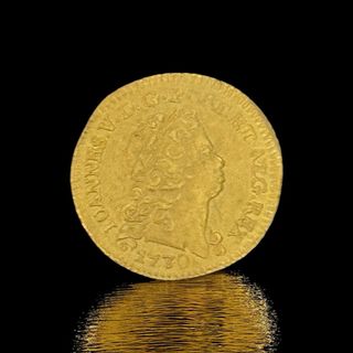1/2 Escudo Portugal 1730 Gold Coin