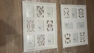 2 Marcos de Fotos Madera Blancos