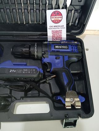 Taladro 21V con Batería y Cargador más accesorios