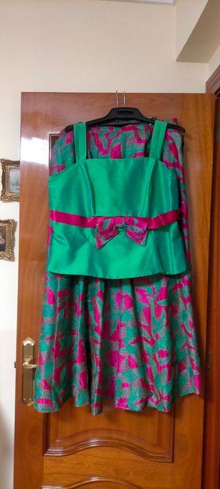 Falda y corpiño fiesta/boda estampado floral