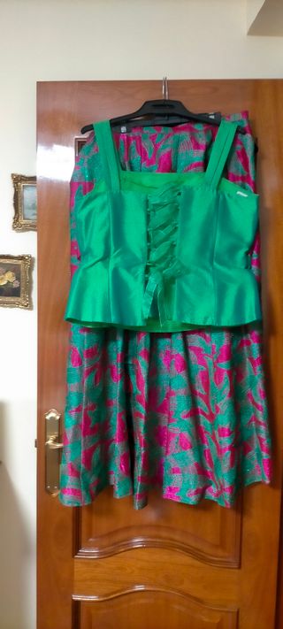 Falda y corpiño fiesta/boda estampado floral
