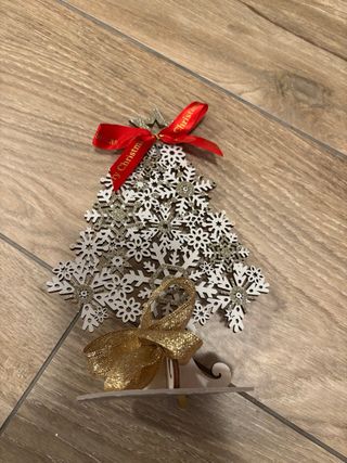 Coppia alberi Natale con brillantini