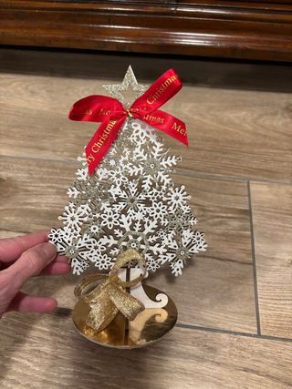 Coppia alberi Natale con brillantini