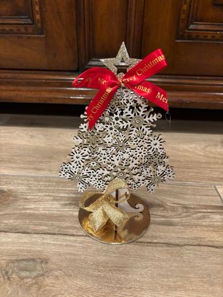 Coppia alberi Natale con brillantini