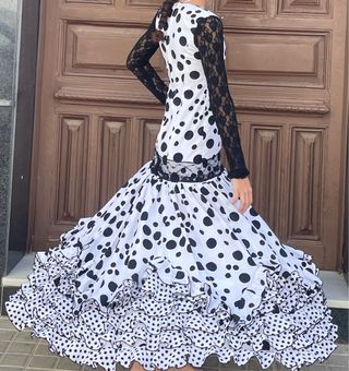Traje Flamenca Lunares Talla S/XS Niña