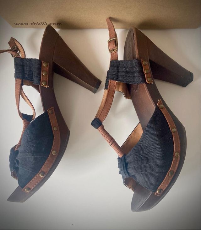 Chika10 Sandalias de Tacón Mujer