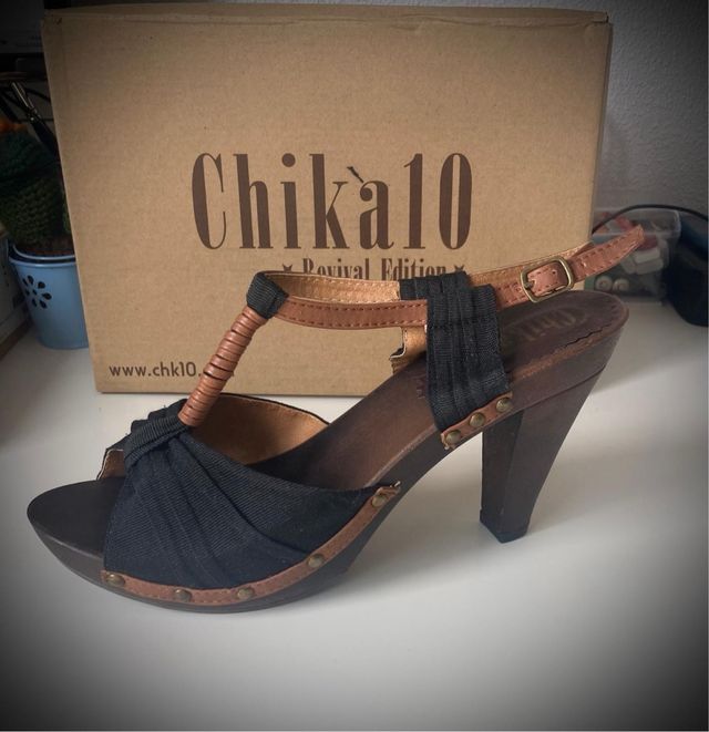 Chika10 Sandalias de Tacón Mujer