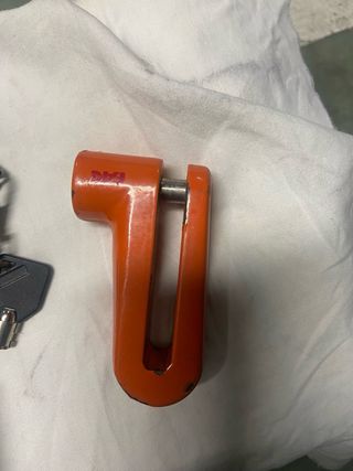 Candado de disco para moto con funda