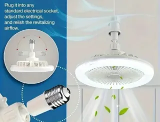 Ventilador Techo/Pared con Mando. Luz LED