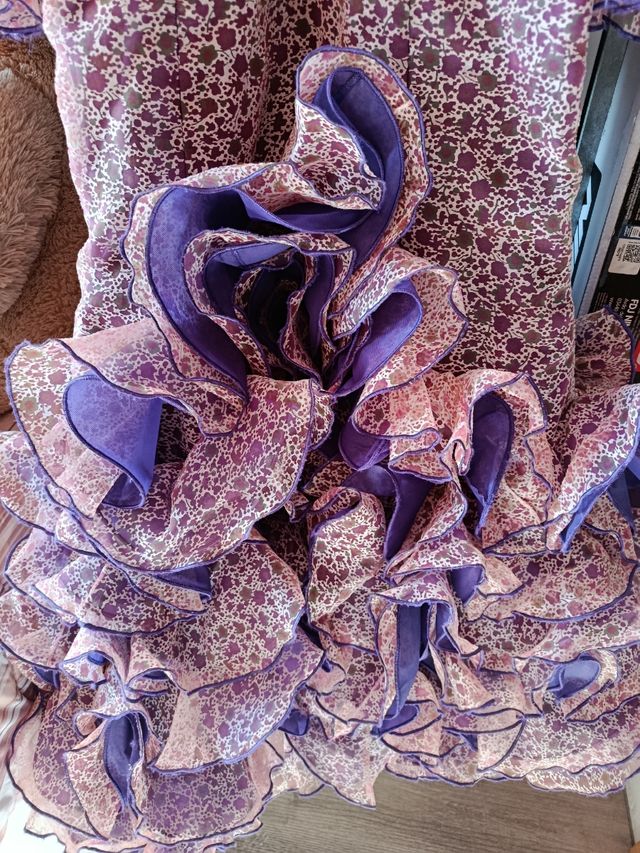 Vestido Flamenca Morado y Rosa niña 12 años