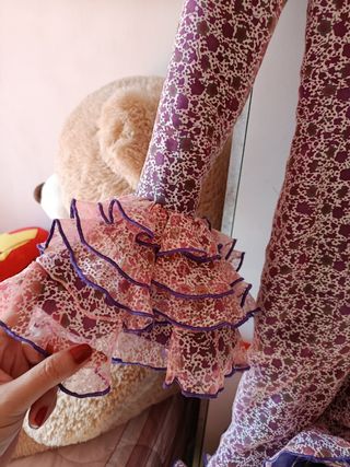 Vestido Flamenca Morado y Rosa niña 12 años