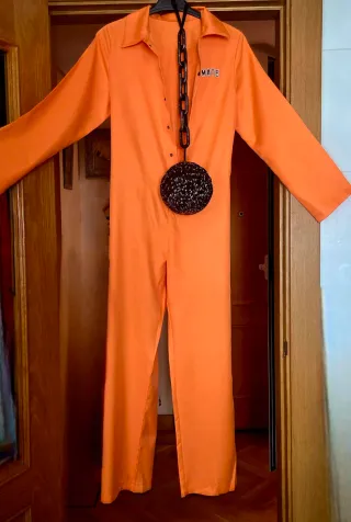 Disfraz Preso Talla M. Mono + Grillete