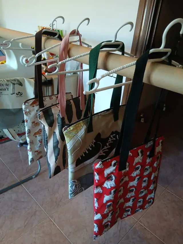 Bolsa tote con forro y cremallera