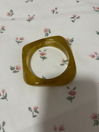 Pulsera vintage resina efecto ámbar