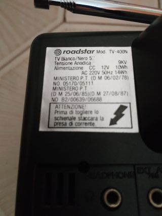 TV Portatile B/N Roadstar TV-400 N