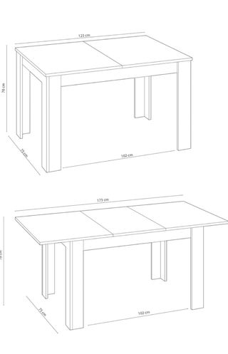 Mesa comedor extensible madera