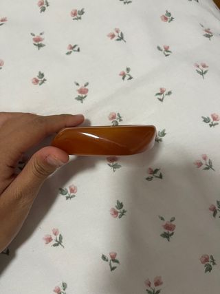 Pulsera rígida resina ámbar oscuro