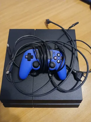 Consola PS4 Negra + Mando Azul