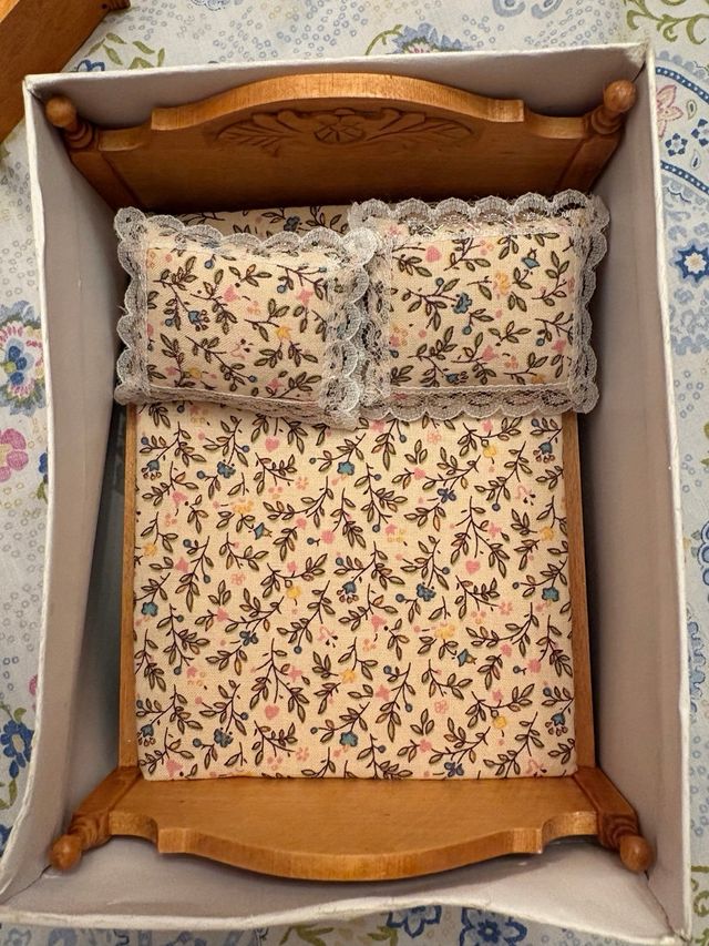 Conjunto dormitorio casa muñecas rústico