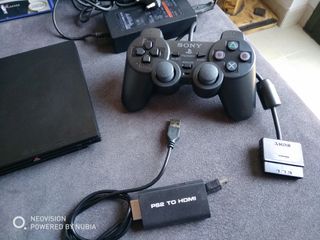 PlayStation 2 Slim con HDMI, mando + 1 juego