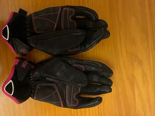 Guantes Moto Bering Mujer Negro y Rosa
