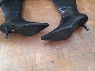 Botas altas negras con pelo