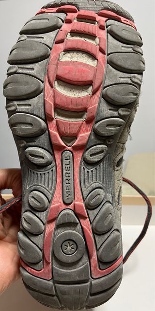 Zapatillas Merrell Trekking Beige/Rojo