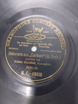 Disco Vinilo Antiguo Gramophone Carmen 