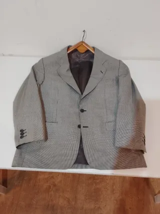 Chaqueta americana traje gris y negro