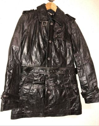 Abrigo de piel marrón Company & Co talla M mujer 