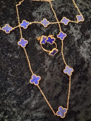 Conjunto de Bisutería Hermes Dorado y Negro