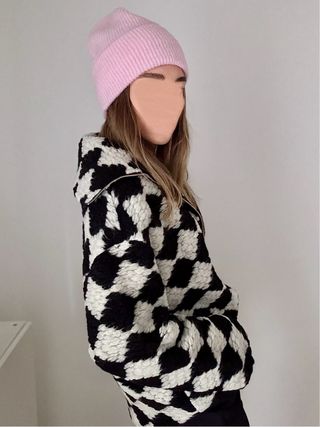 Gorro de lana rosa Samsøe Samsøe con etiqueta