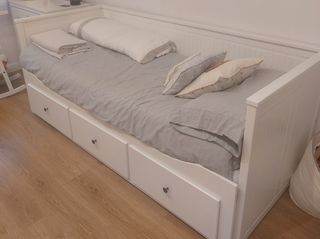 Cama Diván Ikea Hemnes Madera y Tela