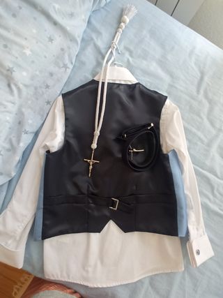 Traje de Comunión Niño Azul Tinta con zapatos