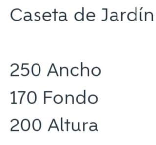 Caseta de jardín metálica y plástica