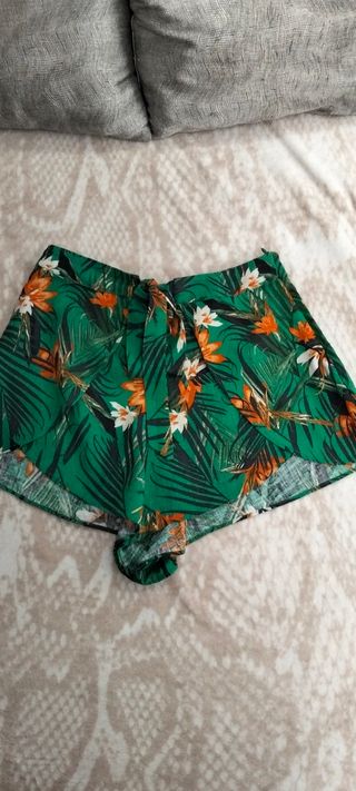 Falda pantalón verano estampado floral talla 26 