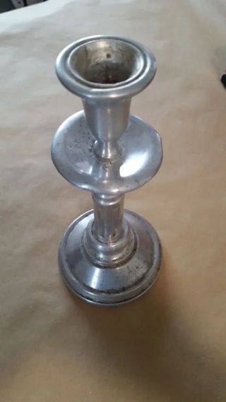 Portacandele vintage in alluminio