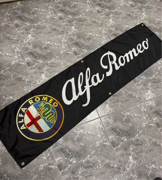 Bandera decorativa Alfa Romeo logo