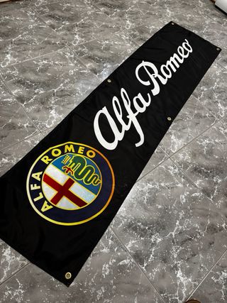 Bandera decorativa Alfa Romeo logo