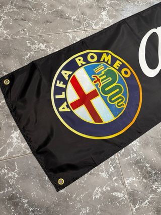 Bandera decorativa Alfa Romeo logo