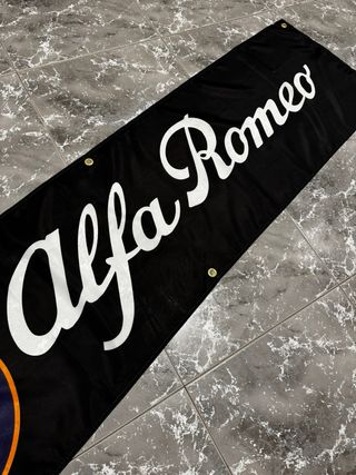 Bandera decorativa Alfa Romeo logo