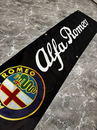 Bandera decorativa Alfa Romeo logo