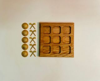 Juego de mesa 3 en raya de madera